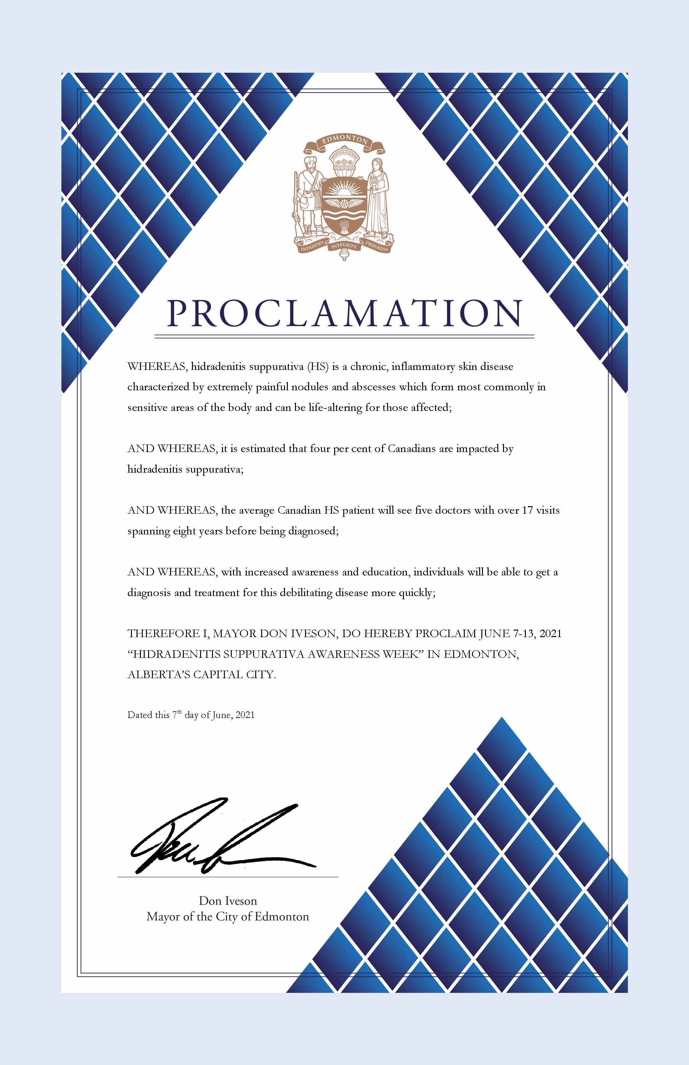 HS Edmonton Proclamation 2021